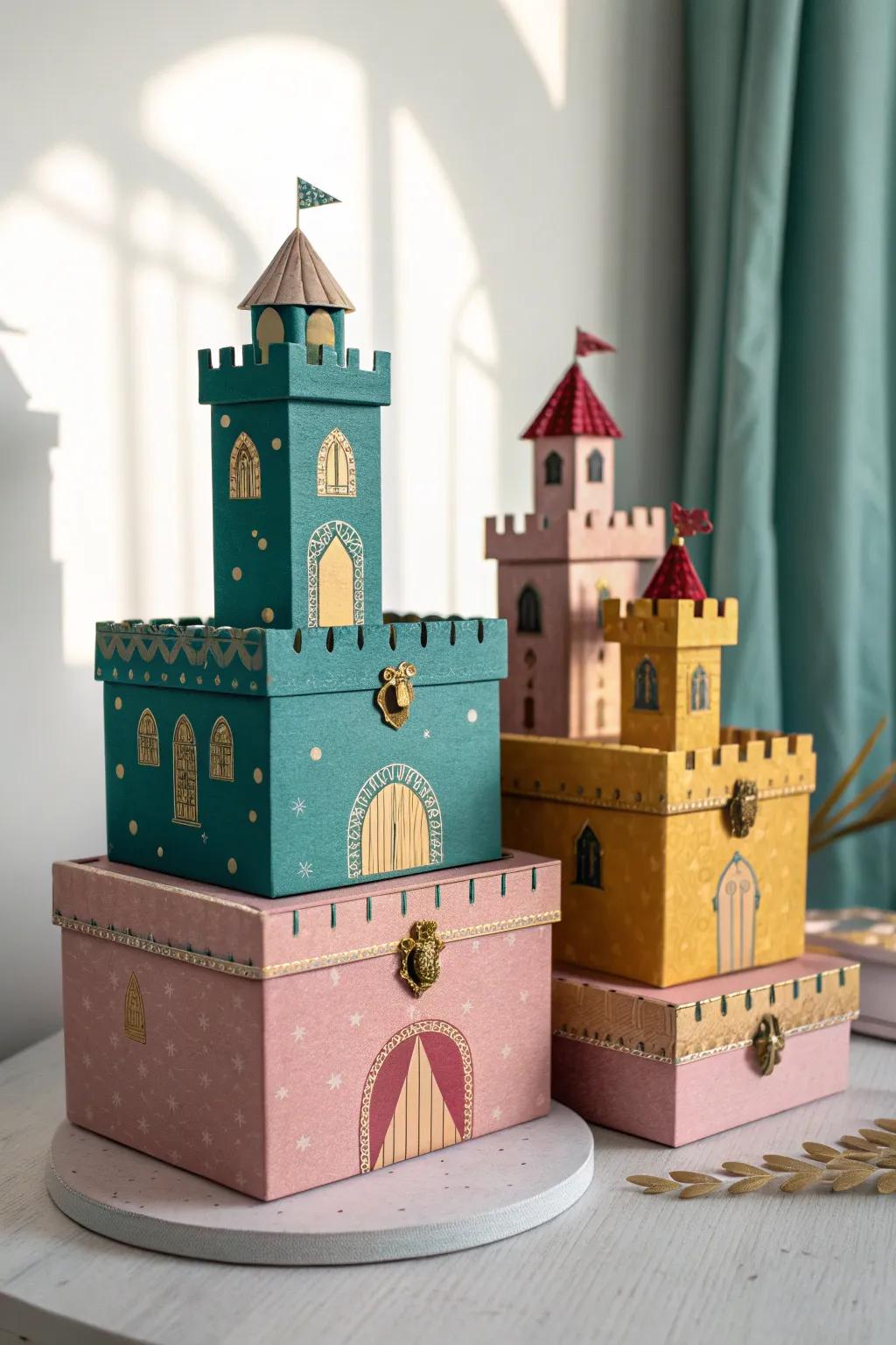 Transform ordinary shoeboxes into a fairy-tale castle and let your imagination soar!