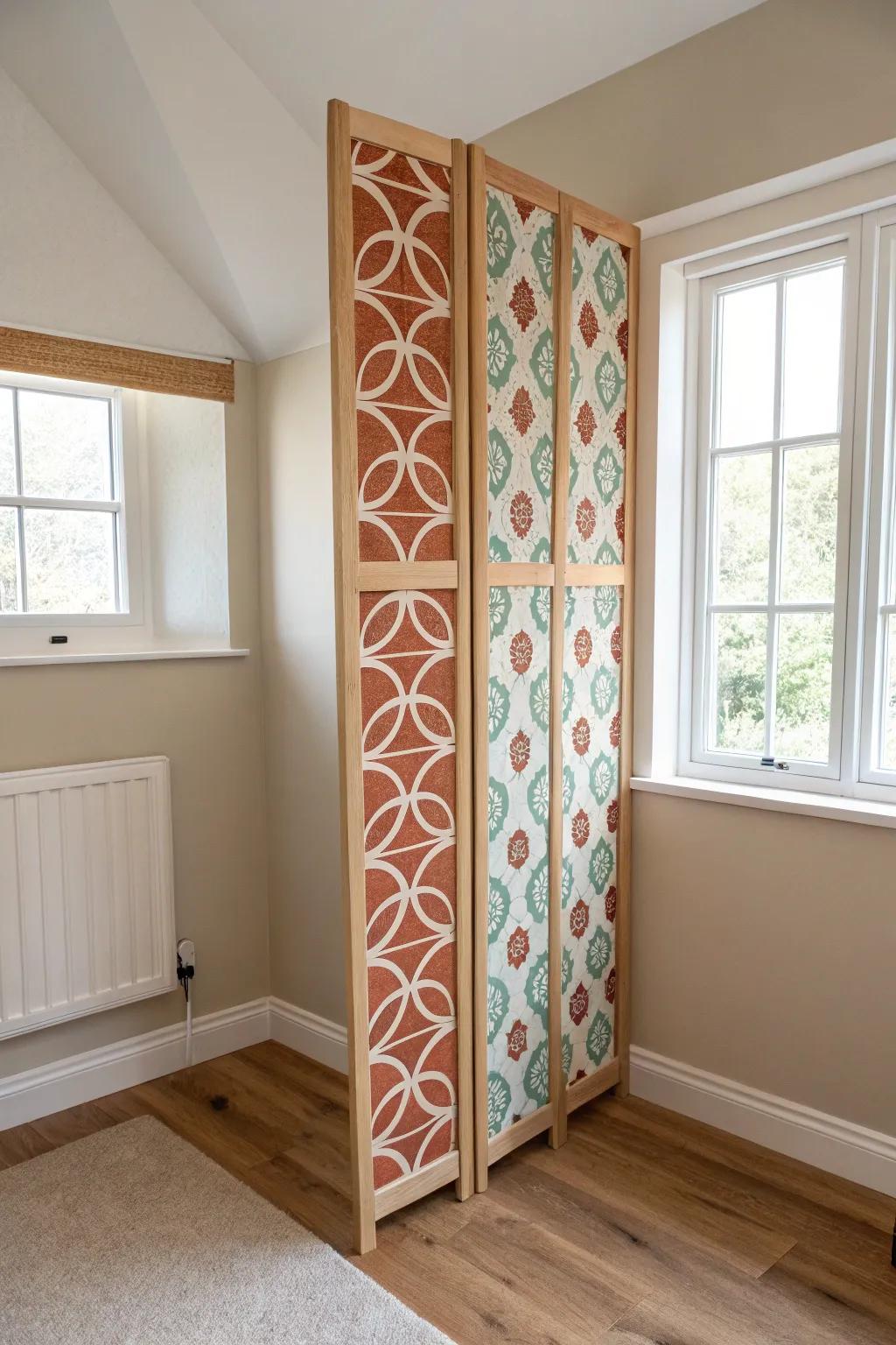 A removable wallpaper panel that creates a dreamy temporary wall—no damage, all impact.