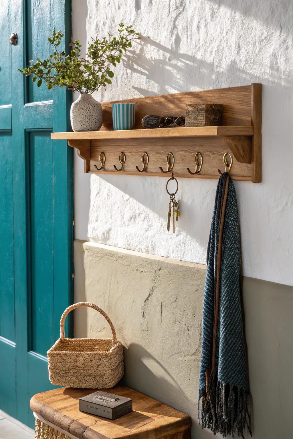 A tiny entry landing strip that keeps keys contained—sleek, calm, and studio-friendly.