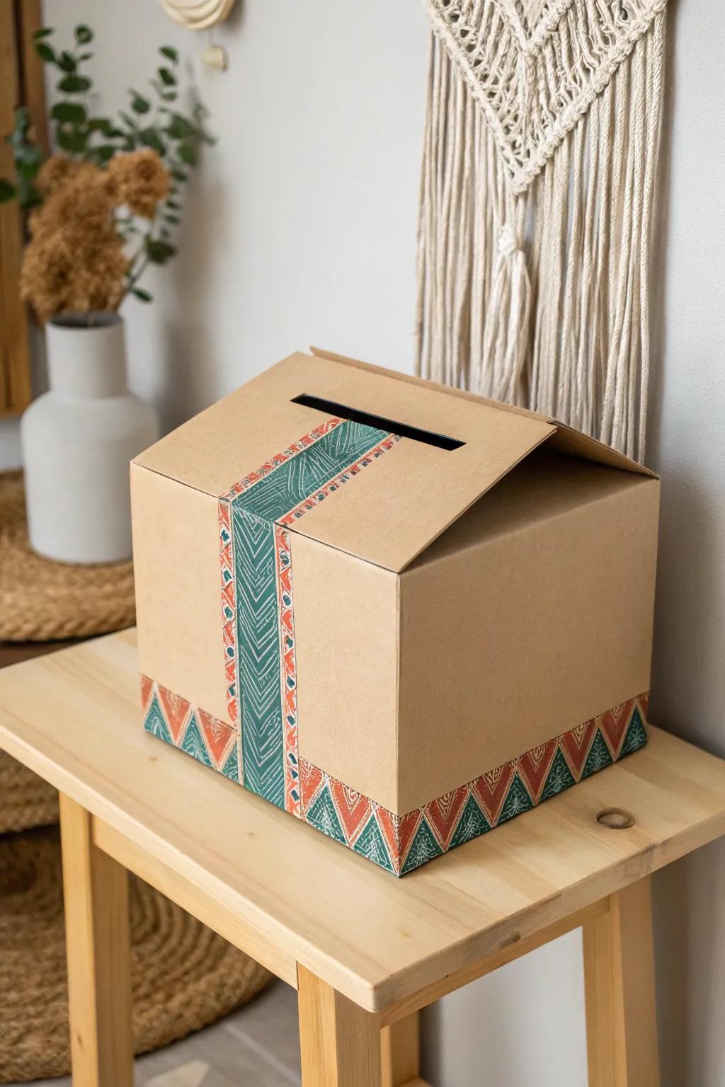 Add a touch of creativity to playtime with a chic and simple cardboard mailbox!