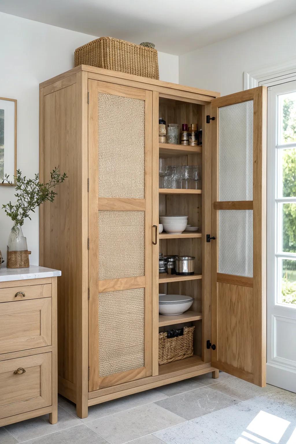 Double appliance garage cabinet: two zones keep countertops calm in the smallest kitchens.