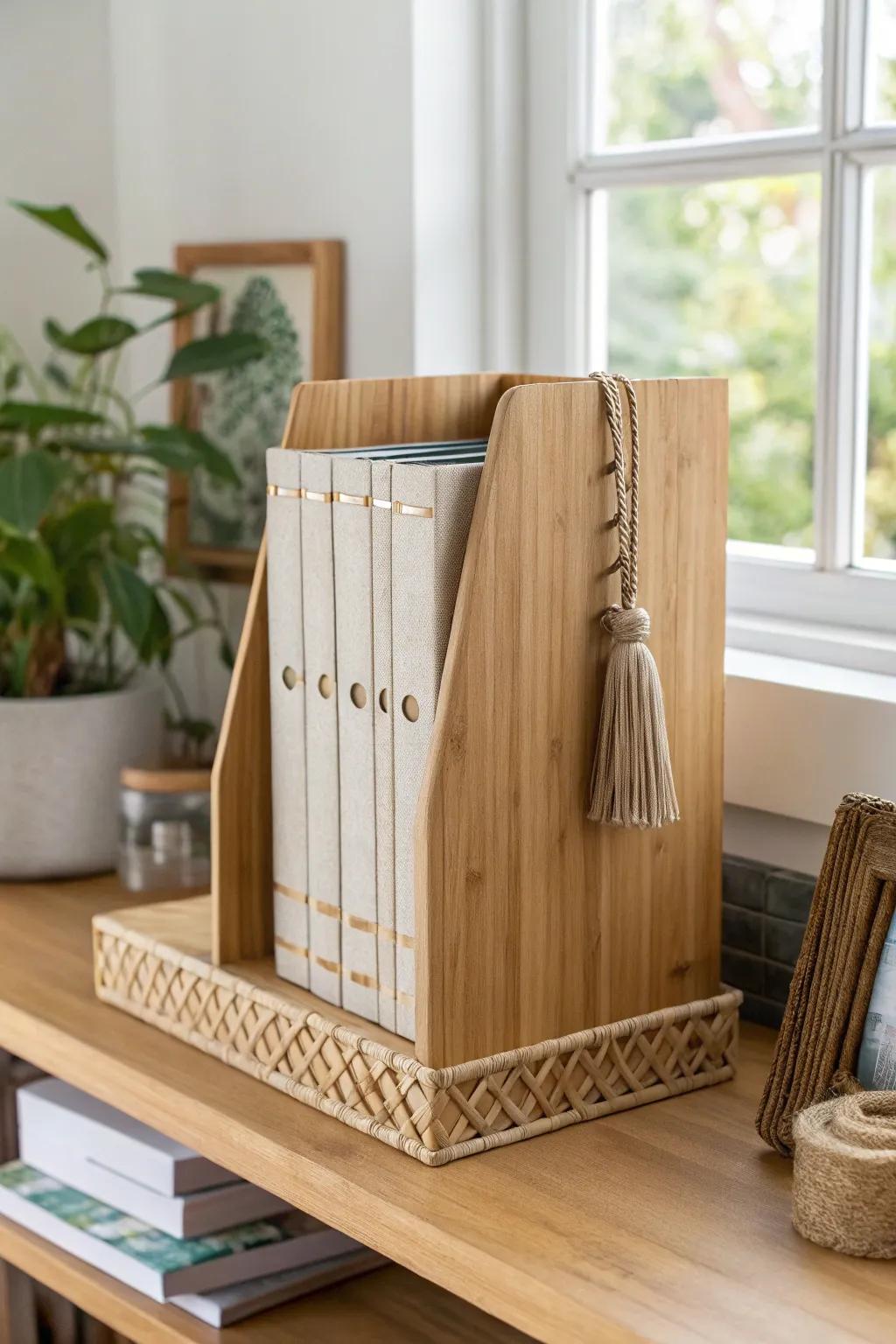 Expandable binder holder that flexes with your collection—sleek, space-smart, and beautiful.