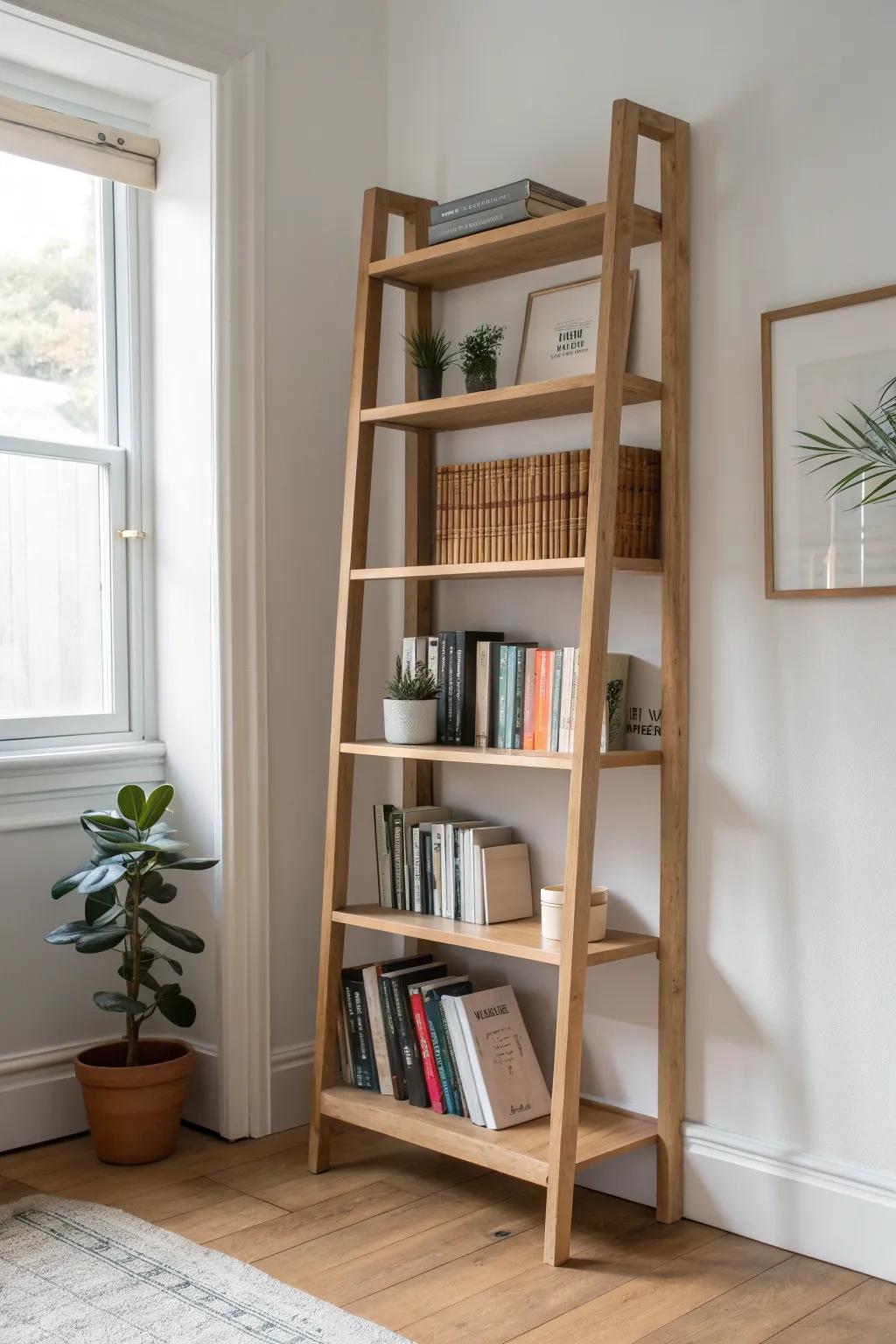 Put everyday books between waist and eye level—pretty, practical, and always within reach.