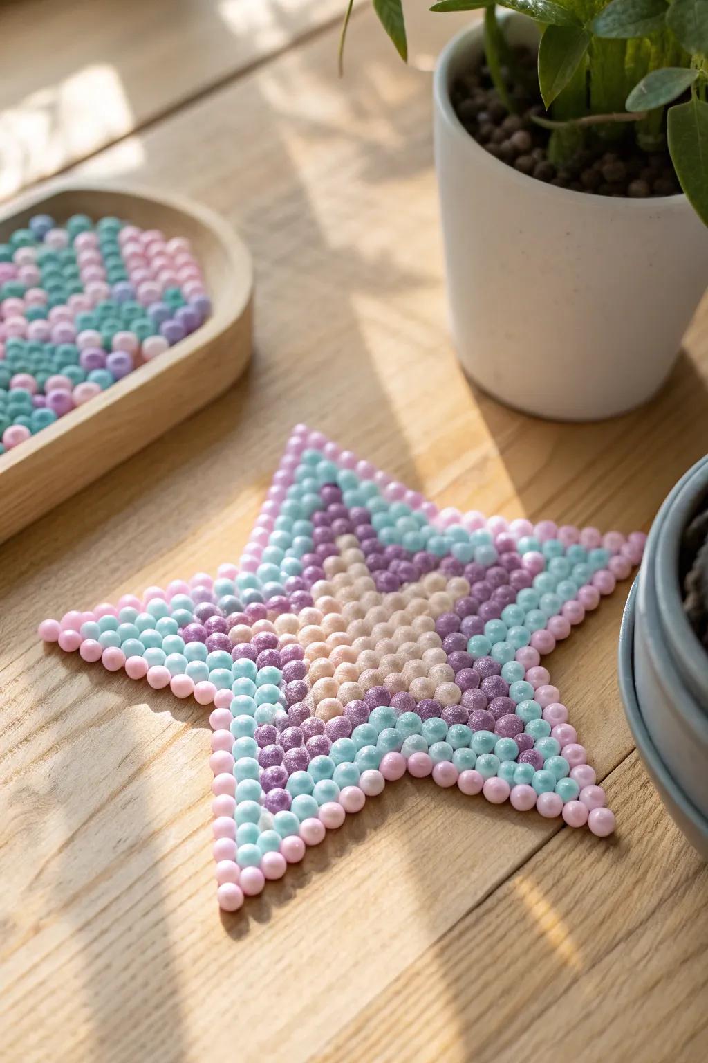 Add a sprinkle of celestial charm to your home with this whimsical star coaster.