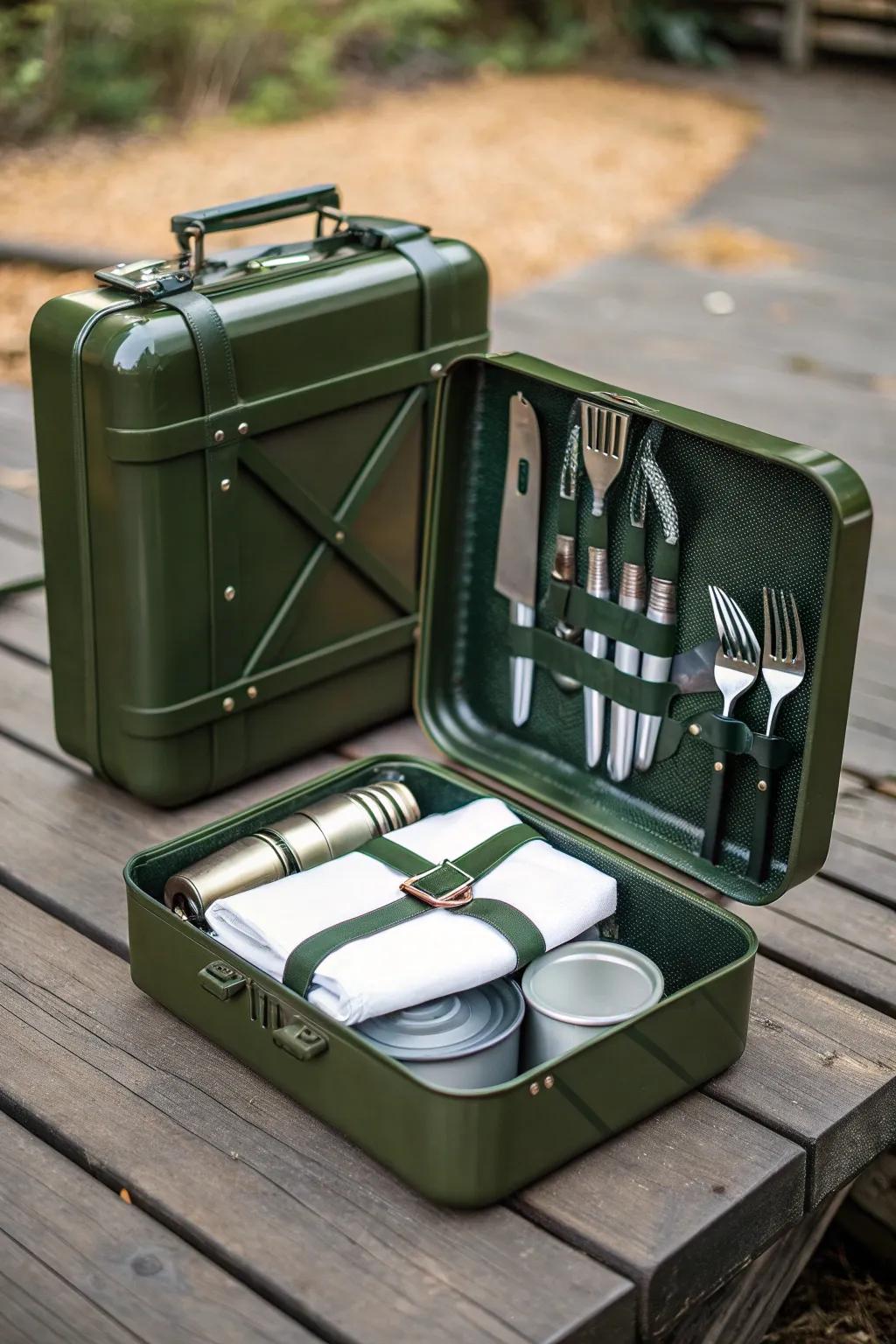 Embrace spontaneity with this handcrafted portable picnic kit—because great adventures deserve great meals.