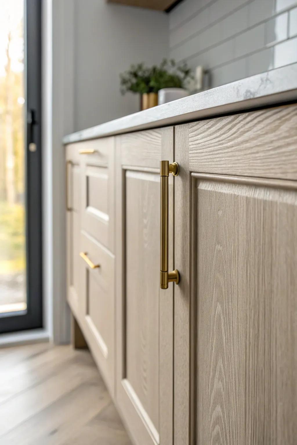 Matte cabinets soften the light and keep your minimalist kitchen looking fresh between cleans.