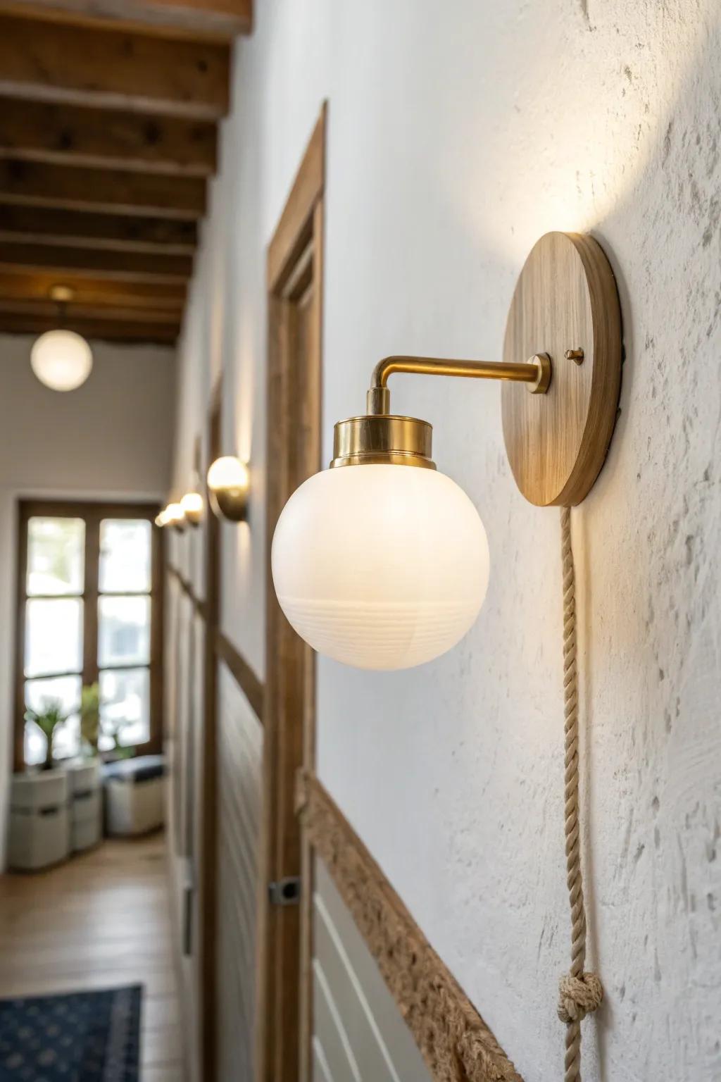 Keep one warm-white tone throughout—your small hallway instantly feels modern and cohesive.