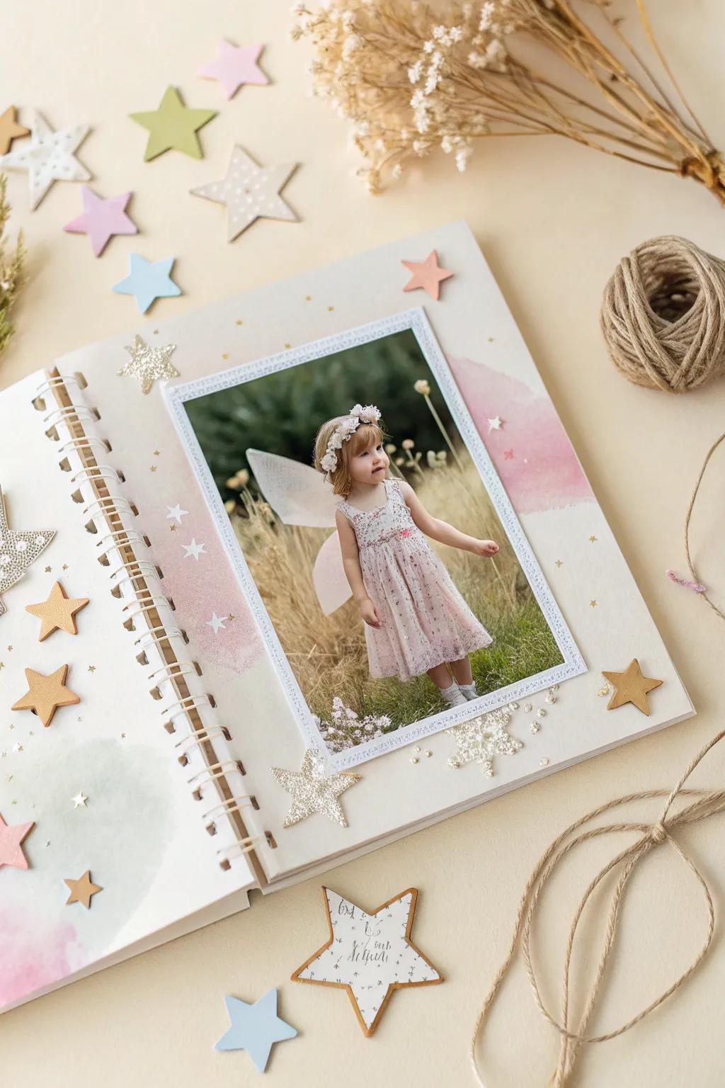 Capture the whimsy of pretend play in a scrapbook masterpiece.