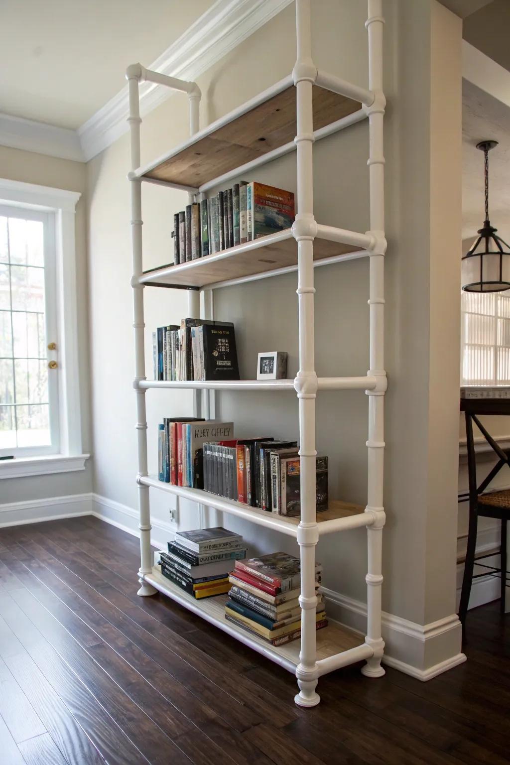 Elevate your space with a sleek and versatile freestanding PVC bookshelf—perfect for those who appreciate fine craftsmanship and modern design.
