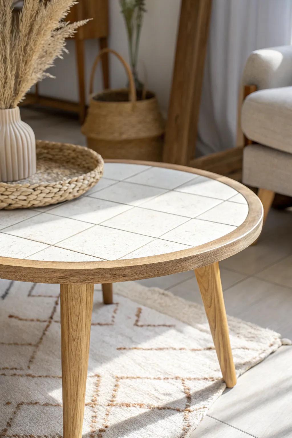 A tile-top coffee table refresh that’s chic, heat-safe, and perfect for small-space living.