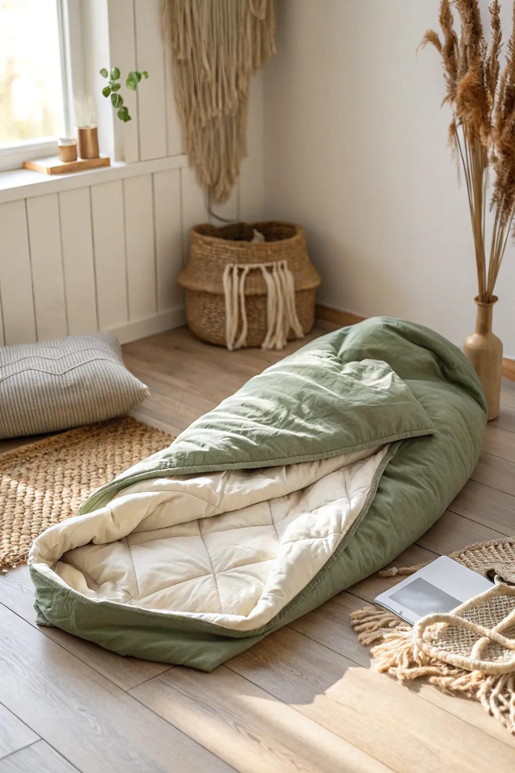 Inside-out sleeping bag storage lets moisture escape faster for a cleaner, fresher dry-down.