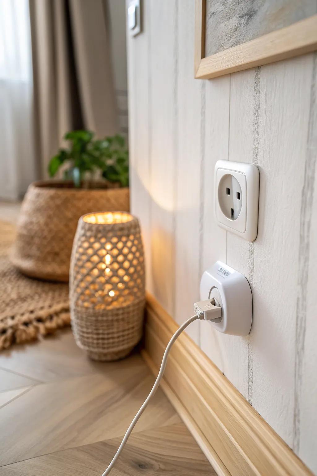 Automate your lighting with one smart plug—set a soft glow that makes small spaces feel bigger.
