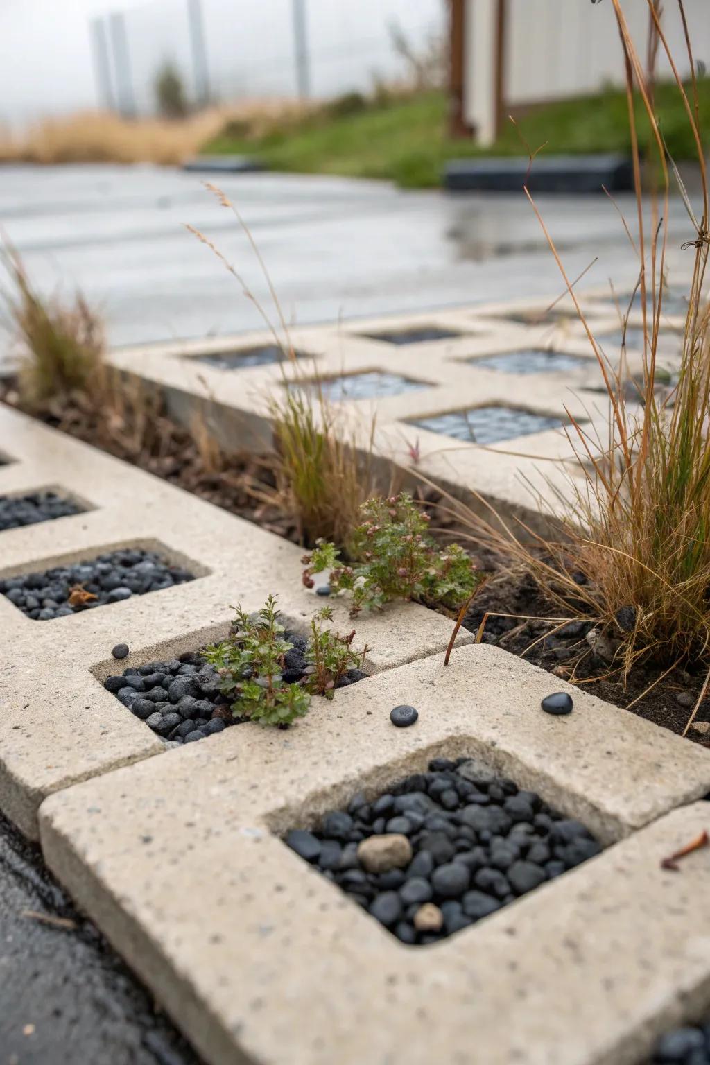 Permeable pavers keep tiny-home yards puddle-free—beautiful, walkable, and low-maintenance.