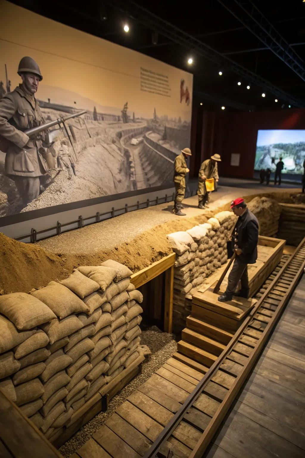 Dive into history with this intricately crafted trench diorama, where past meets present in stunning detail.