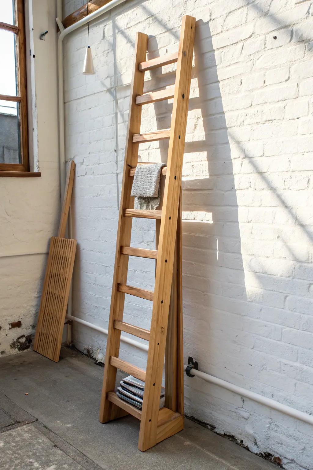 A slim vertical lumber rack that stores boards + scraps upright for a cleaner, bigger-feeling floor.