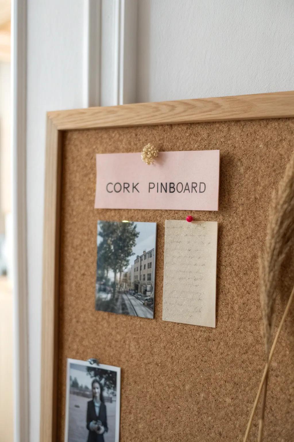 Turn your reminders into art with a linen pinboard wall—pretty, tidy, and totally dorm-friendly.