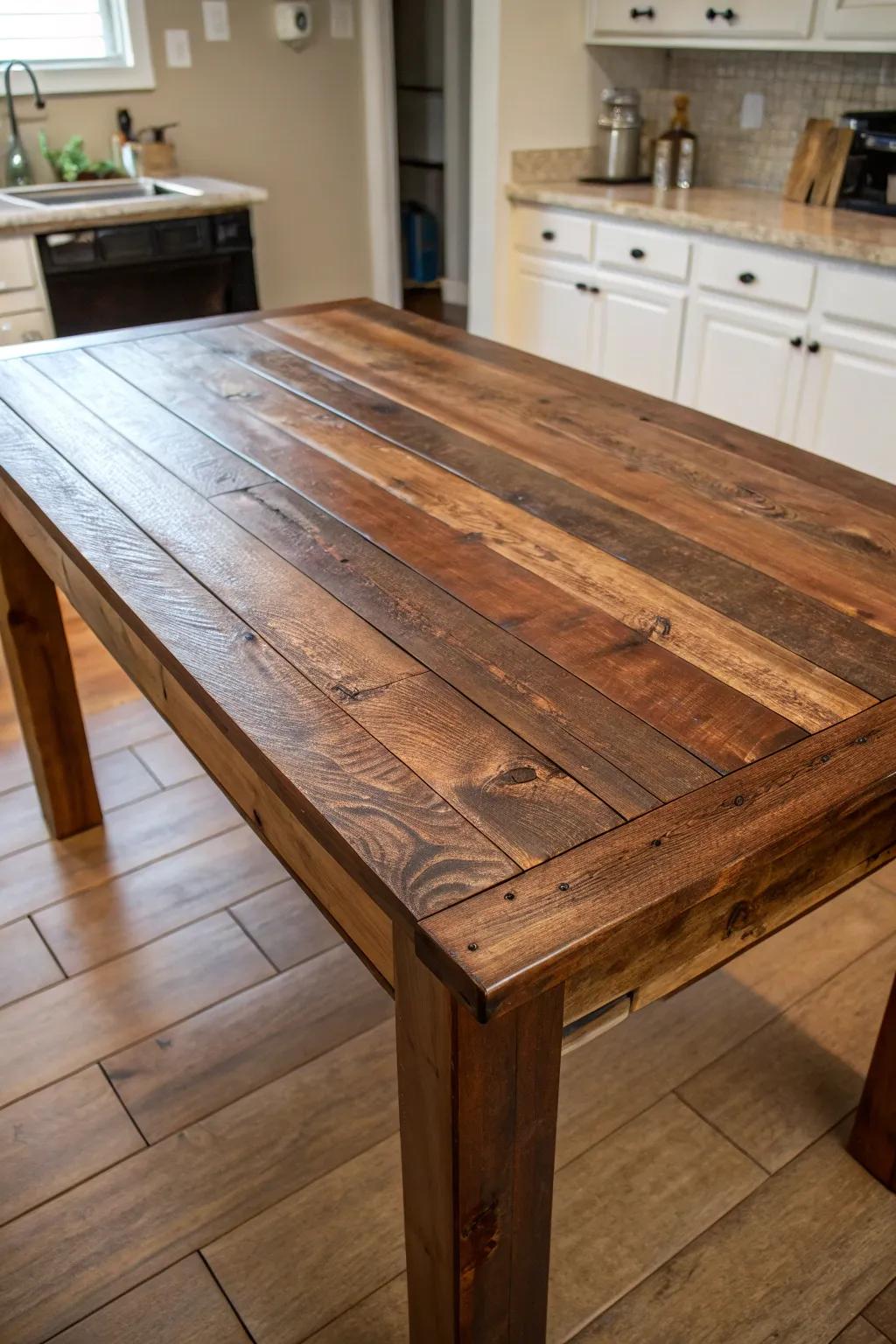Transform your kitchen with a stunning DIY pallet table — where rustic charm meets craftsmanship.