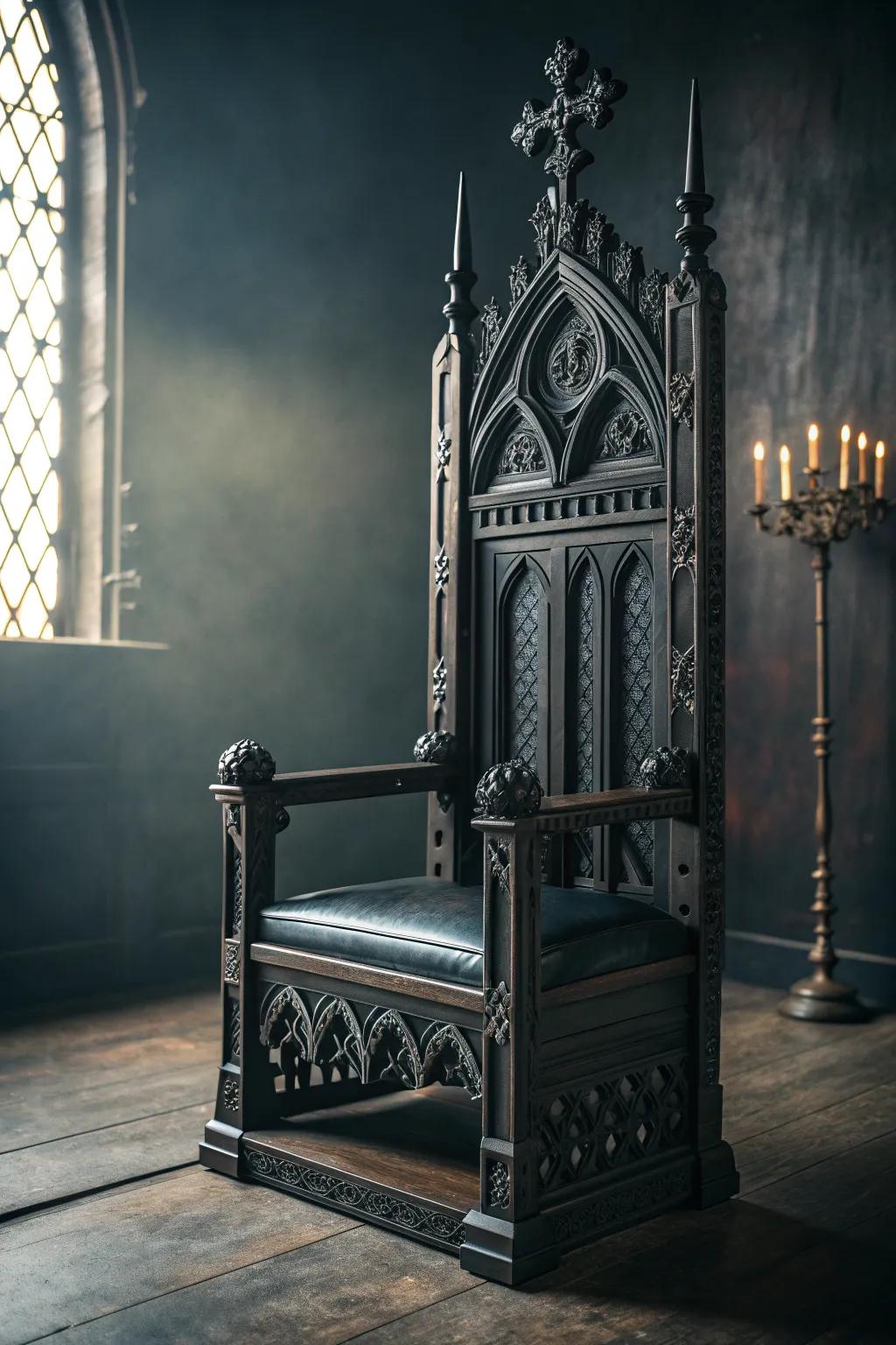 Bring the essence of a Gothic castle into your home with this DIY throne chair masterpiece.