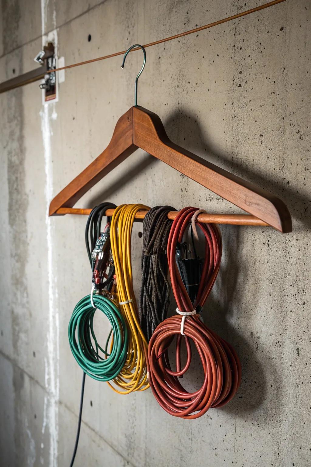 Repurpose with Style: Transforming Hangers into Cord Organizers
