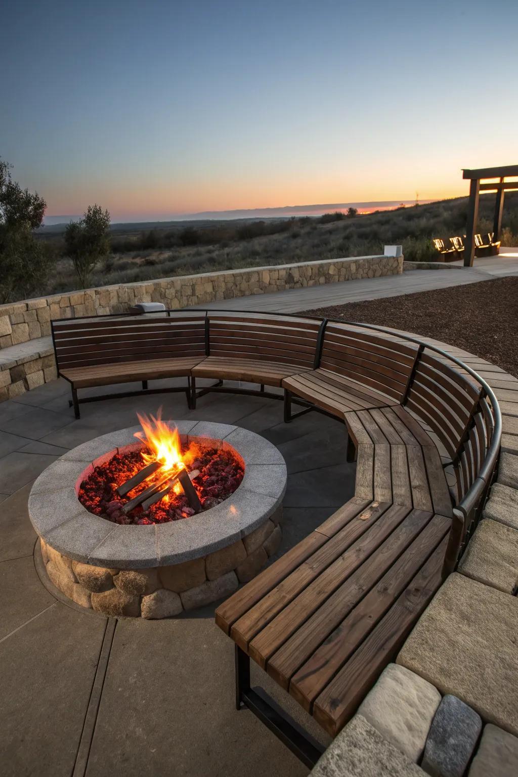 Transform your fire pit area with versatile, handcrafted modular seating.