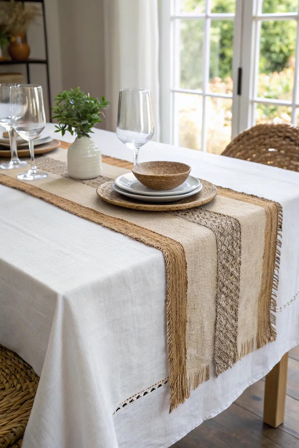 Elevate your dining experience with the perfect balance of simplicity and bold style using a table runner.