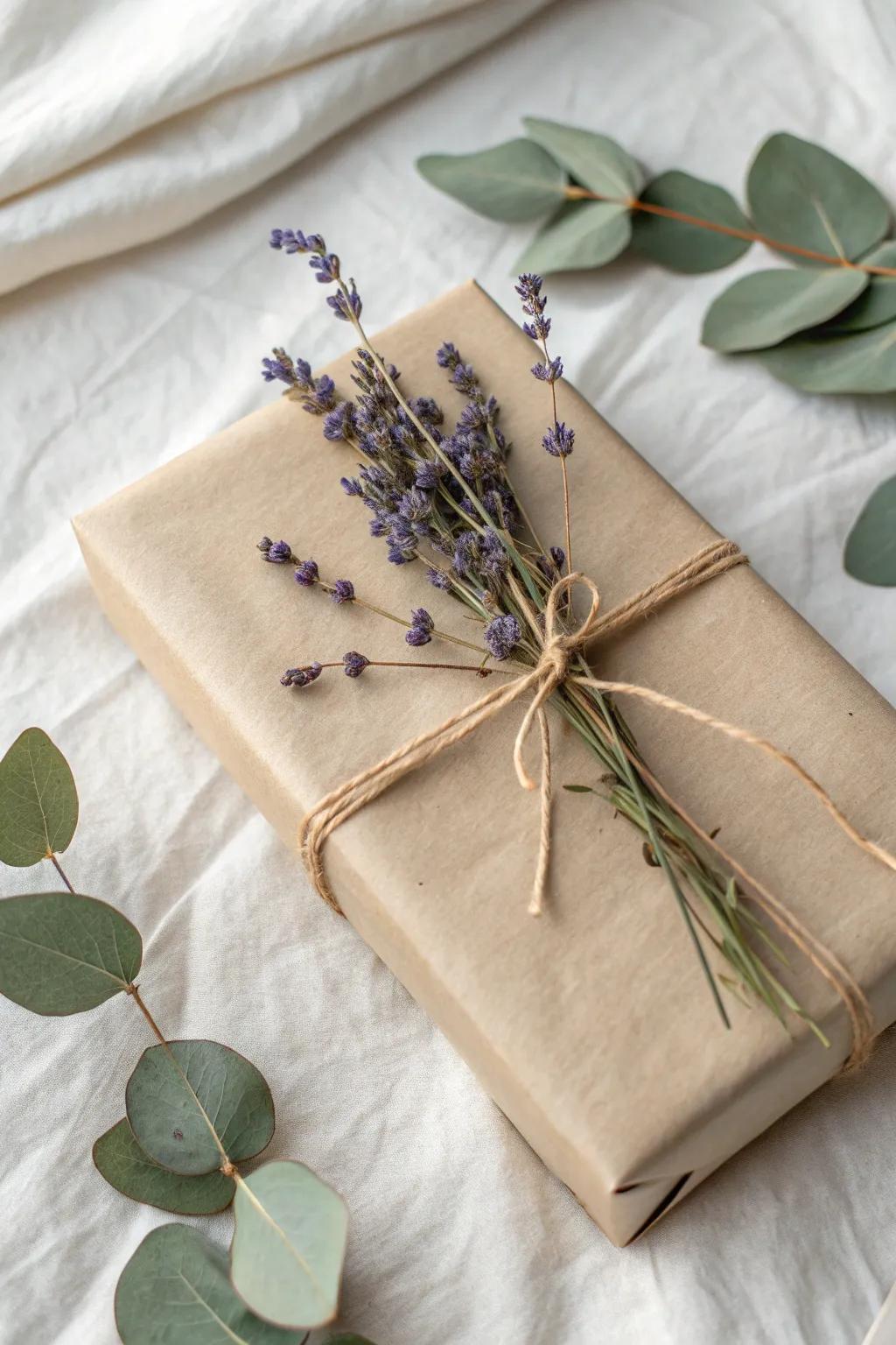 Elevate your gift wrapping with nature's touch: simple, elegant, and beautifully minimalist.