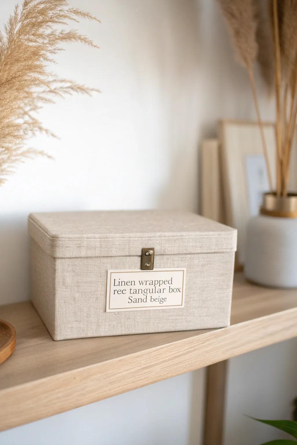 Hide tiny living-room essentials in a chic decorative box—organized, calm, and clutter-free.