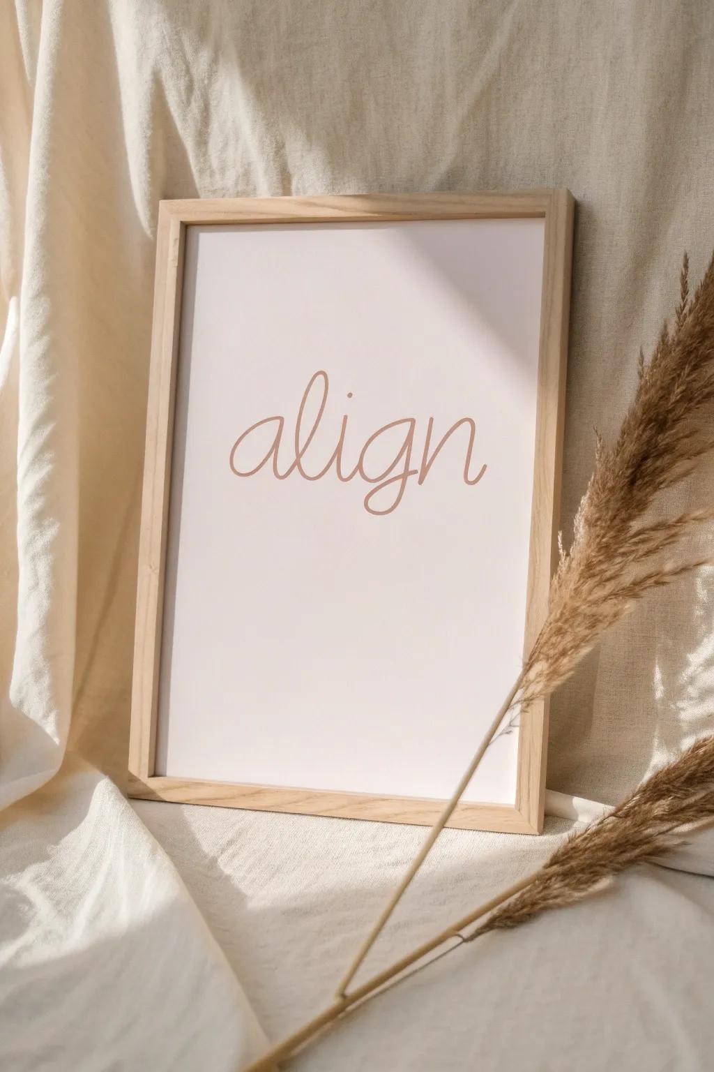 Embrace harmony in your space with the simplicity of 'Align'.