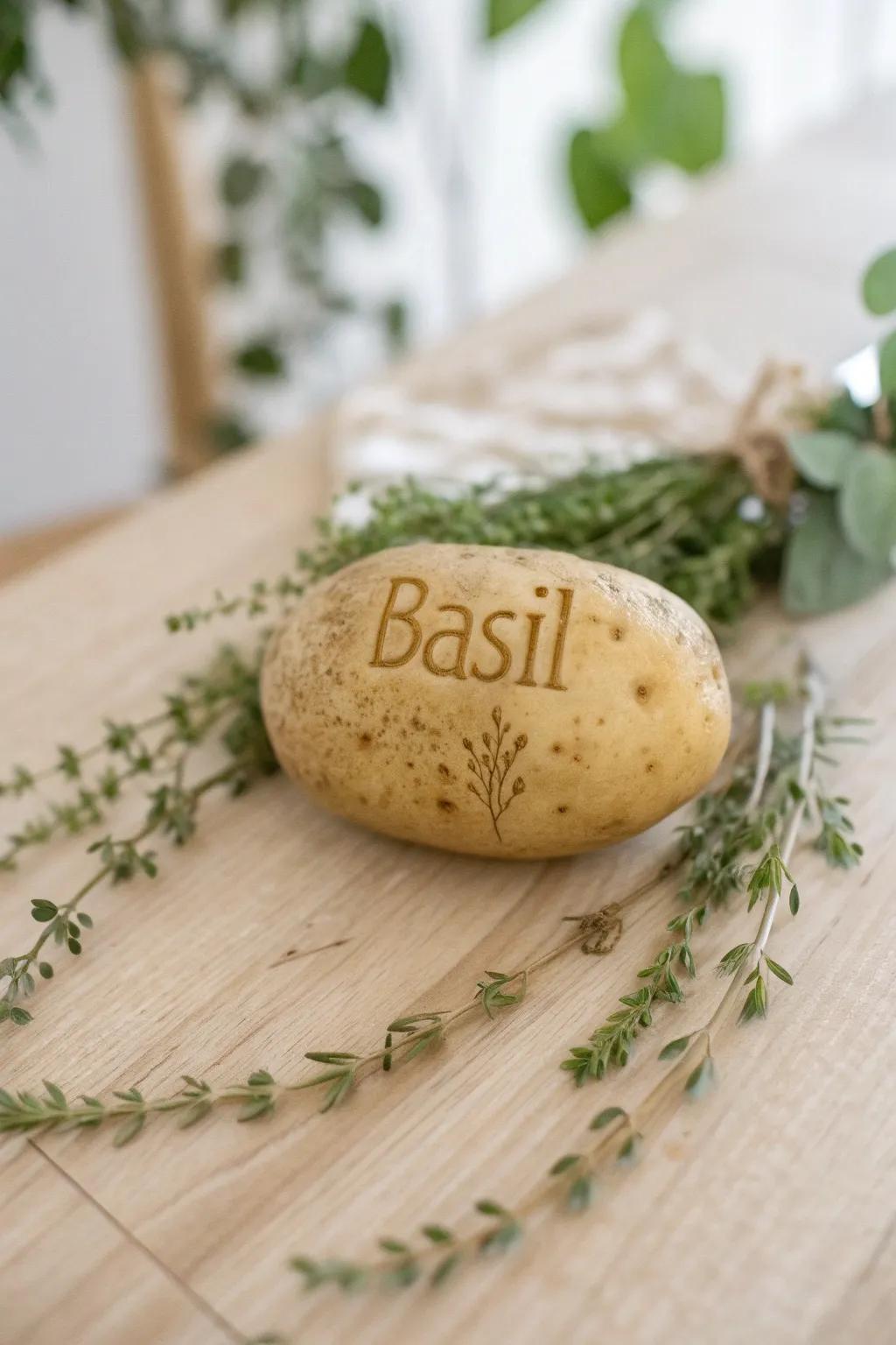 Add a rustic touch to your garden with handcrafted potato markers!