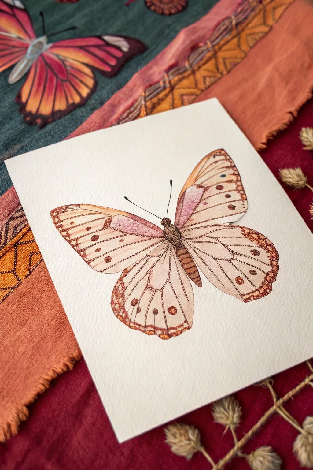 Embrace creativity with minimalist butterfly collages that captivate and inspire.