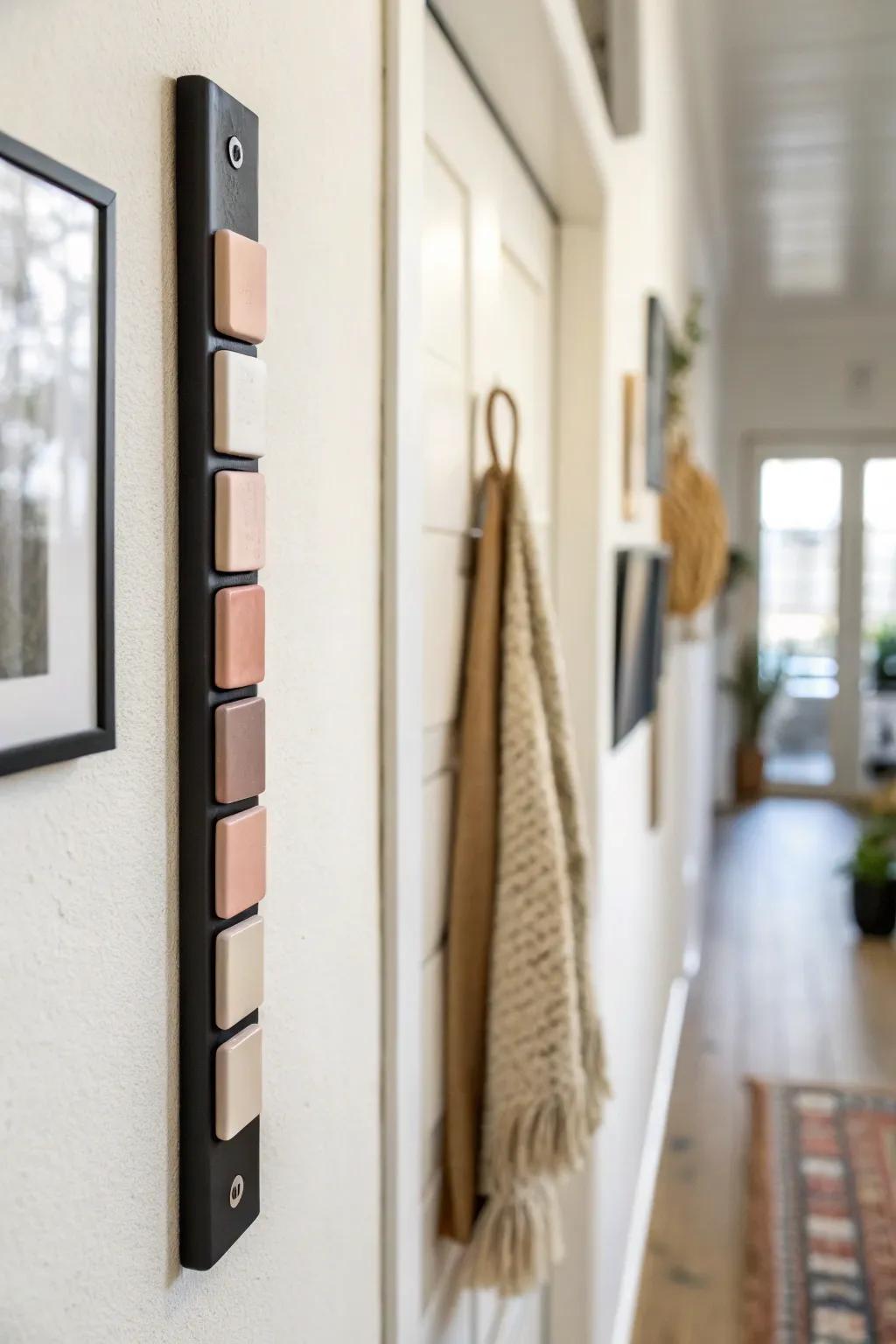 A slim magnetic strip turns your hallway wall into a calm, no-floor-space sensory play spot.
