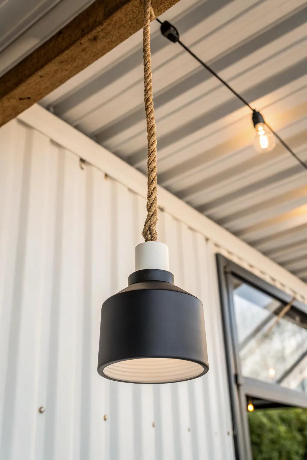 No-drill container lighting: a magnetic-mounted pendant that snaps onto steel in seconds.