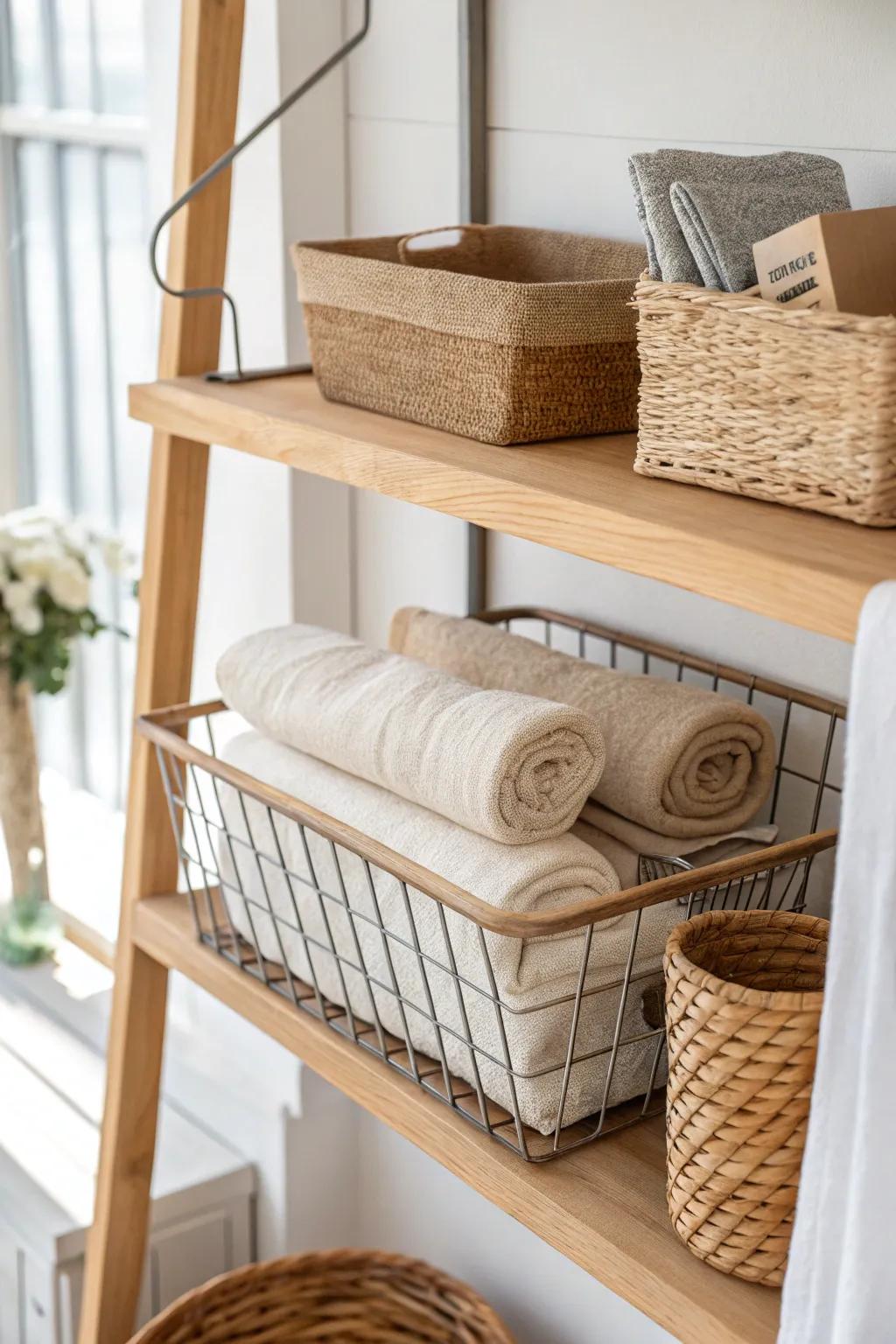 Clip-on under-shelf basket keeps backstock hidden, tidy, and ready to restock in seconds.