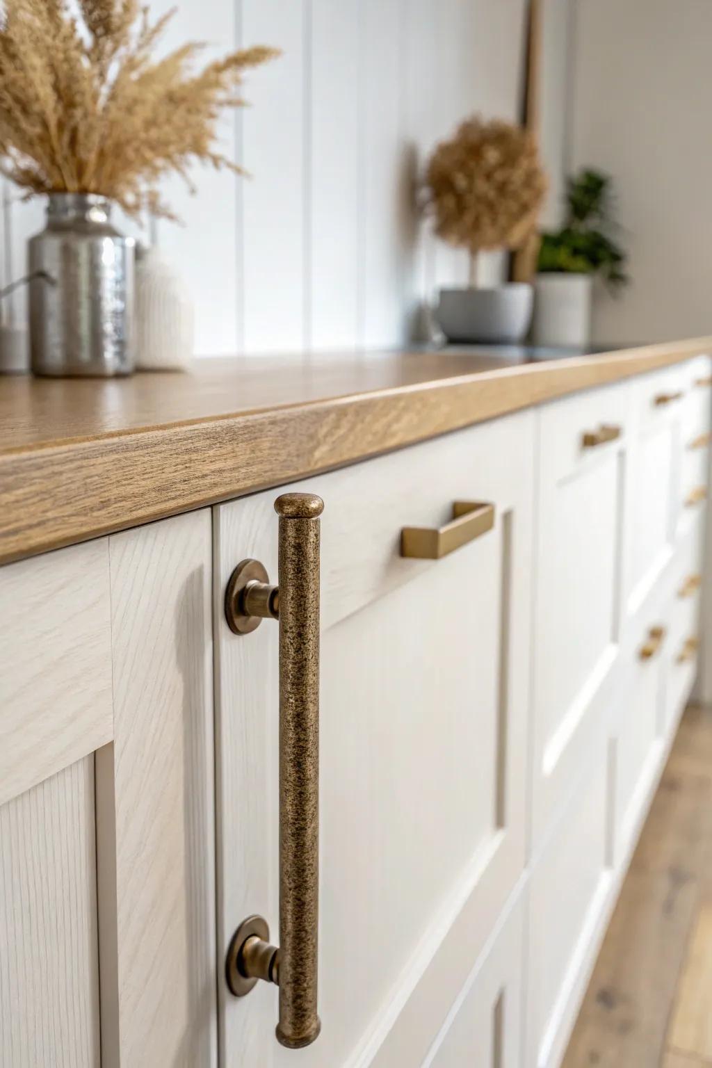 Swap cabinet pulls for a tiny-budget upgrade that instantly makes a small kitchen feel new.
