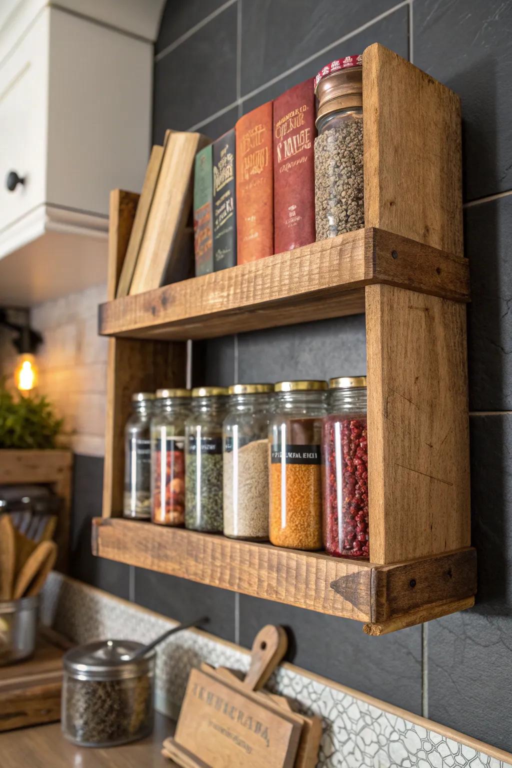 Elevate your kitchen style with rustic wooden crate storage!