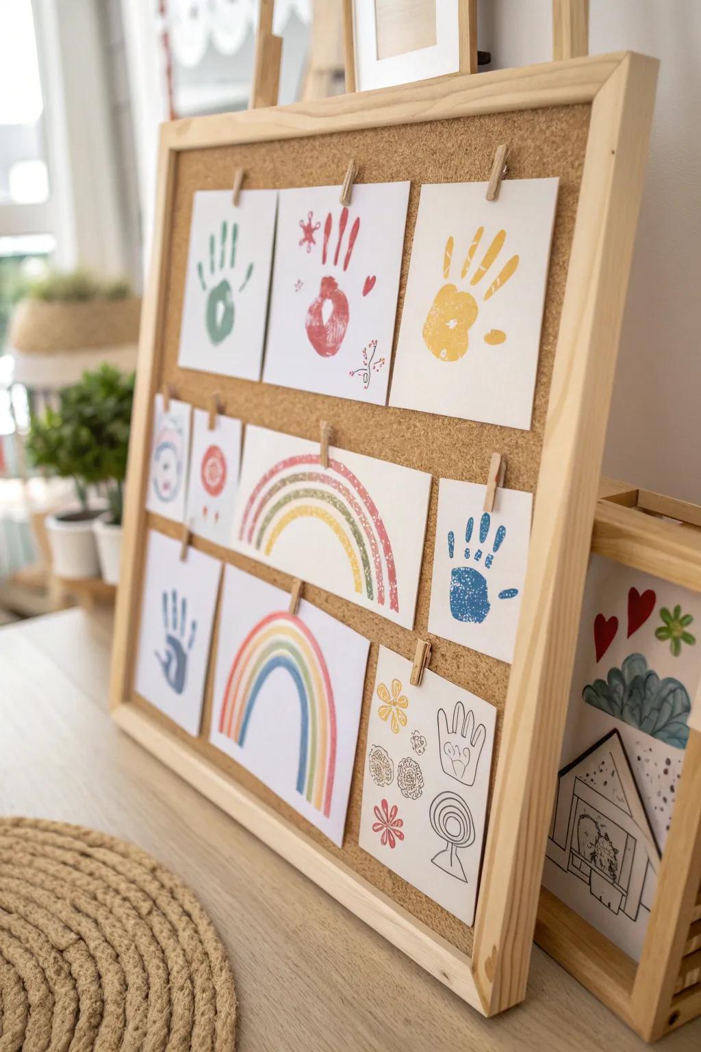 Celebrate friendship and creativity with our charming toddler friendship board, where little hands come together in a beautiful display of togetherness.