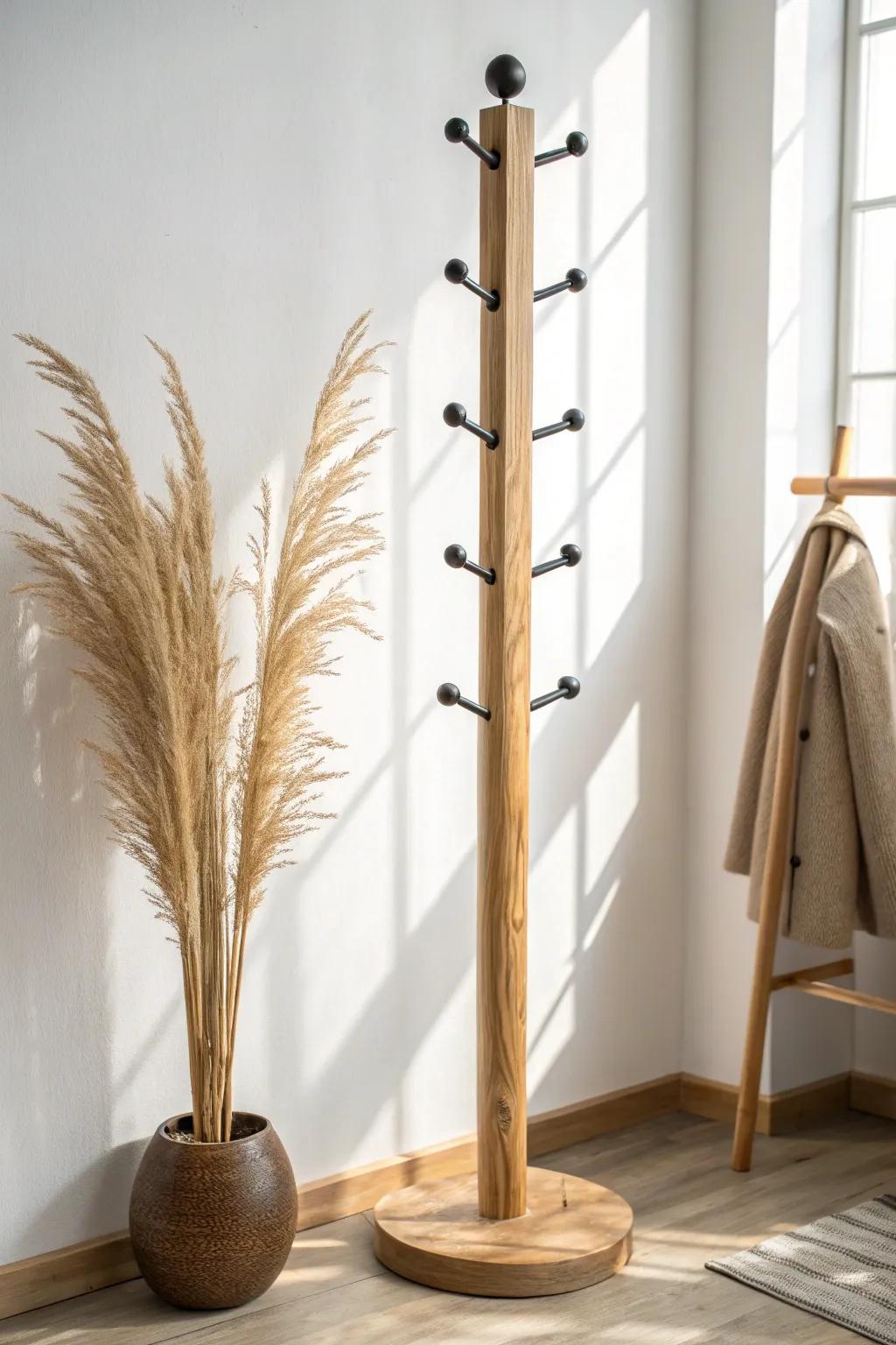 Turn a dead corner into artful storage with a minimalist clamp tree post for your C-clamps.