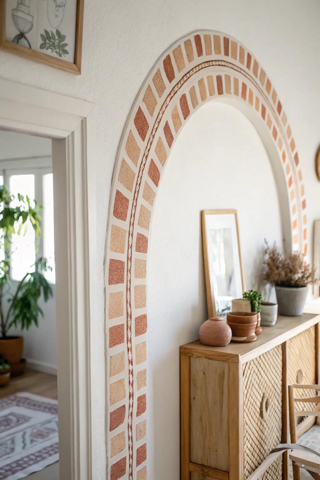 A bold, removable washi tape arch that looks like custom wall art—on a tiny budget.