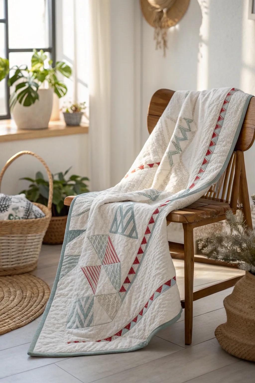 Wrap yourself in the warmth of Scandinavian elegance this Christmas with minimalist quilt patterns.