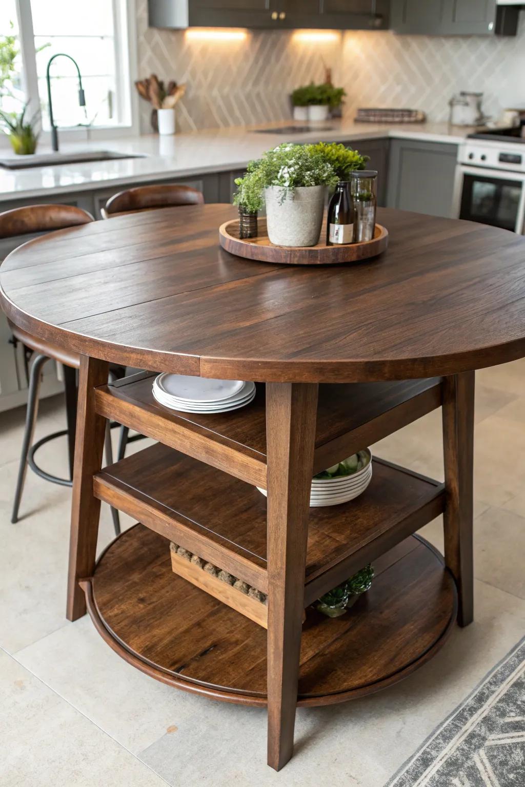 Elevate your dining experience with a multi-level table design that combines style and versatility. #DIYDesign #ModernHome