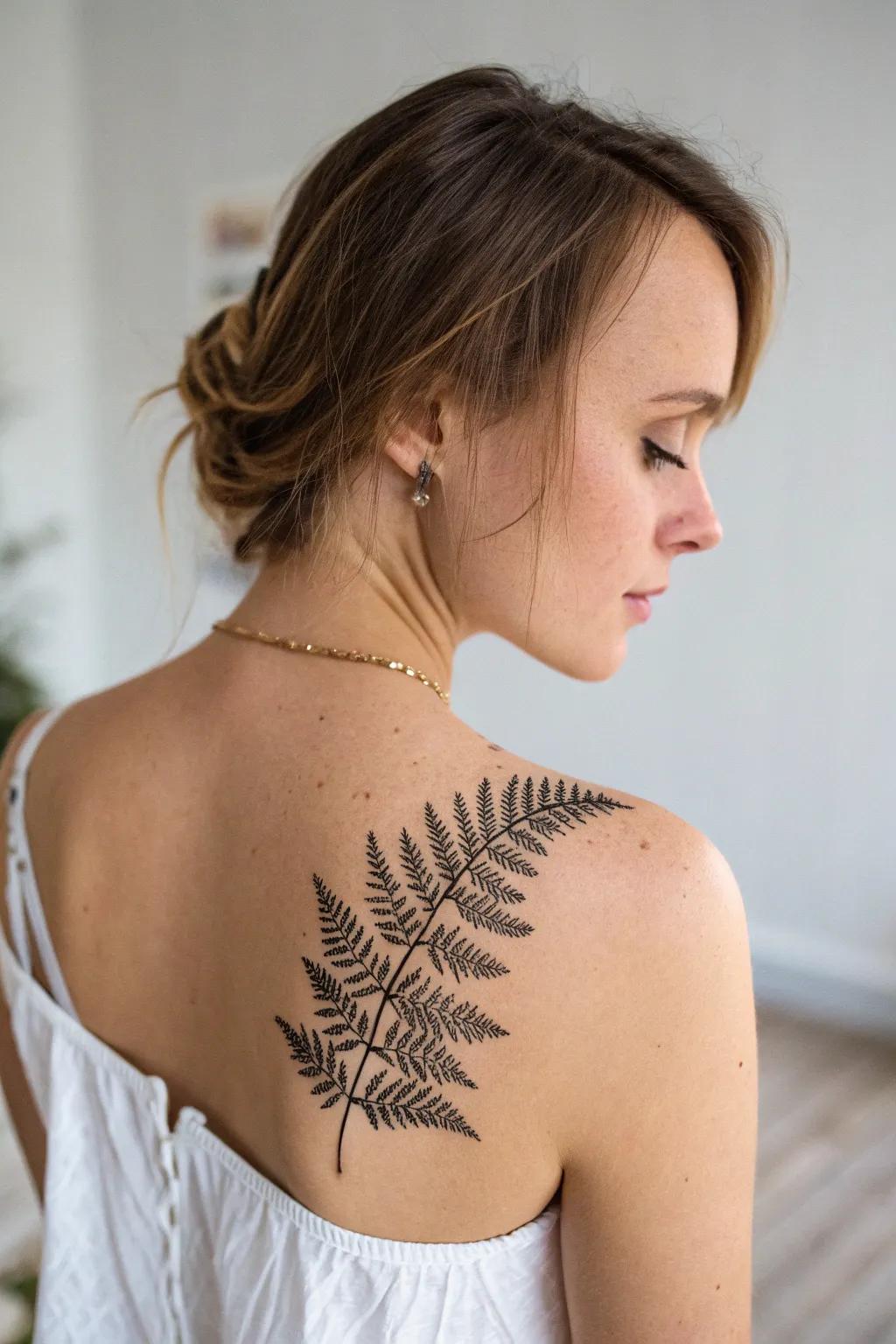 Embrace nature's elegance with this stunning botanical temporary tattoo. Perfect for adding a touch of artistry to your style!