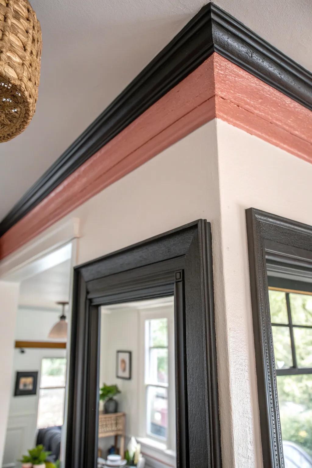 Paint the trim or ceiling to frame a micro living room—minimal effort, maximum mood.