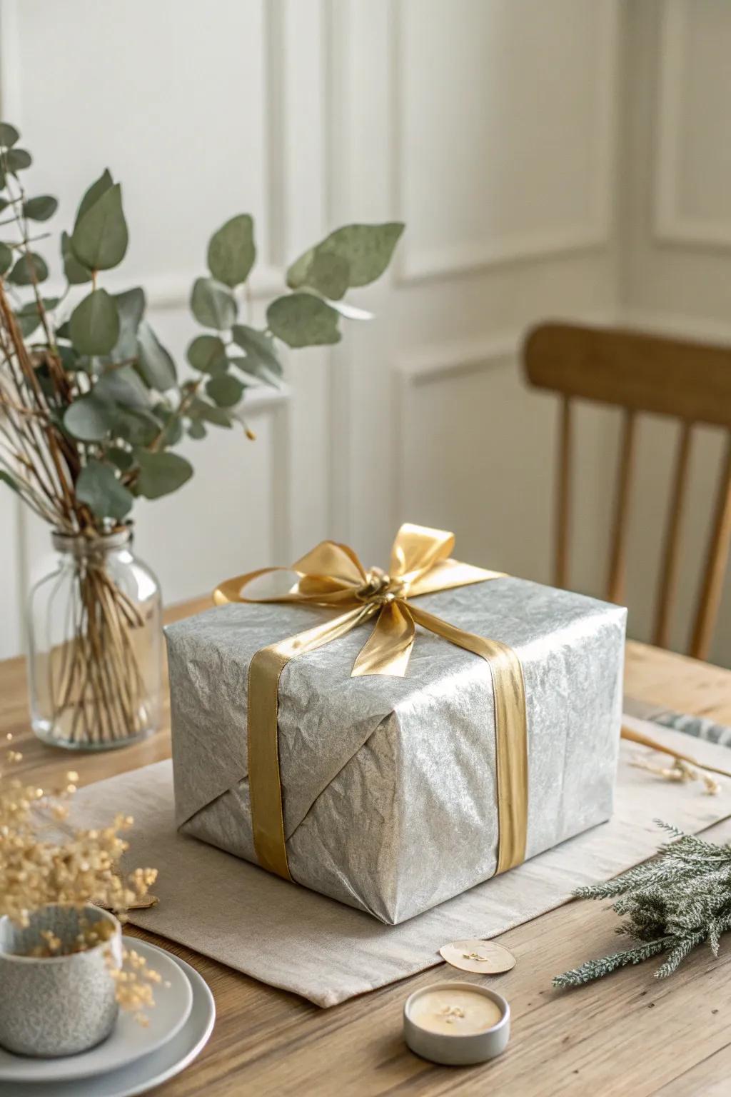 Add a touch of luxury to Father's Day with elegant metallics.