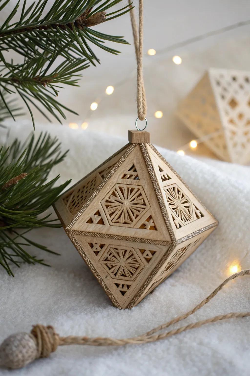 Embrace elegance with this handcrafted geometric prism, where simplicity meets artistry.