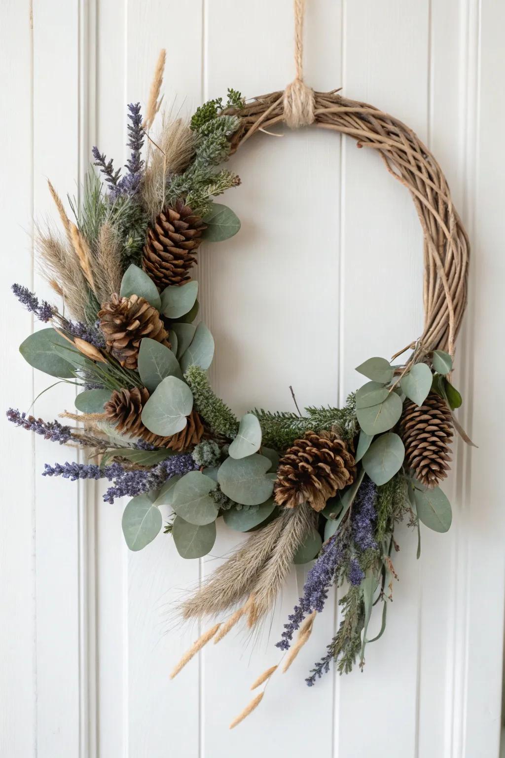 Embrace each season with a touch of nature through handcrafted wreaths. 🌿✨ #ScandinavianDesign #BohoMinimalism