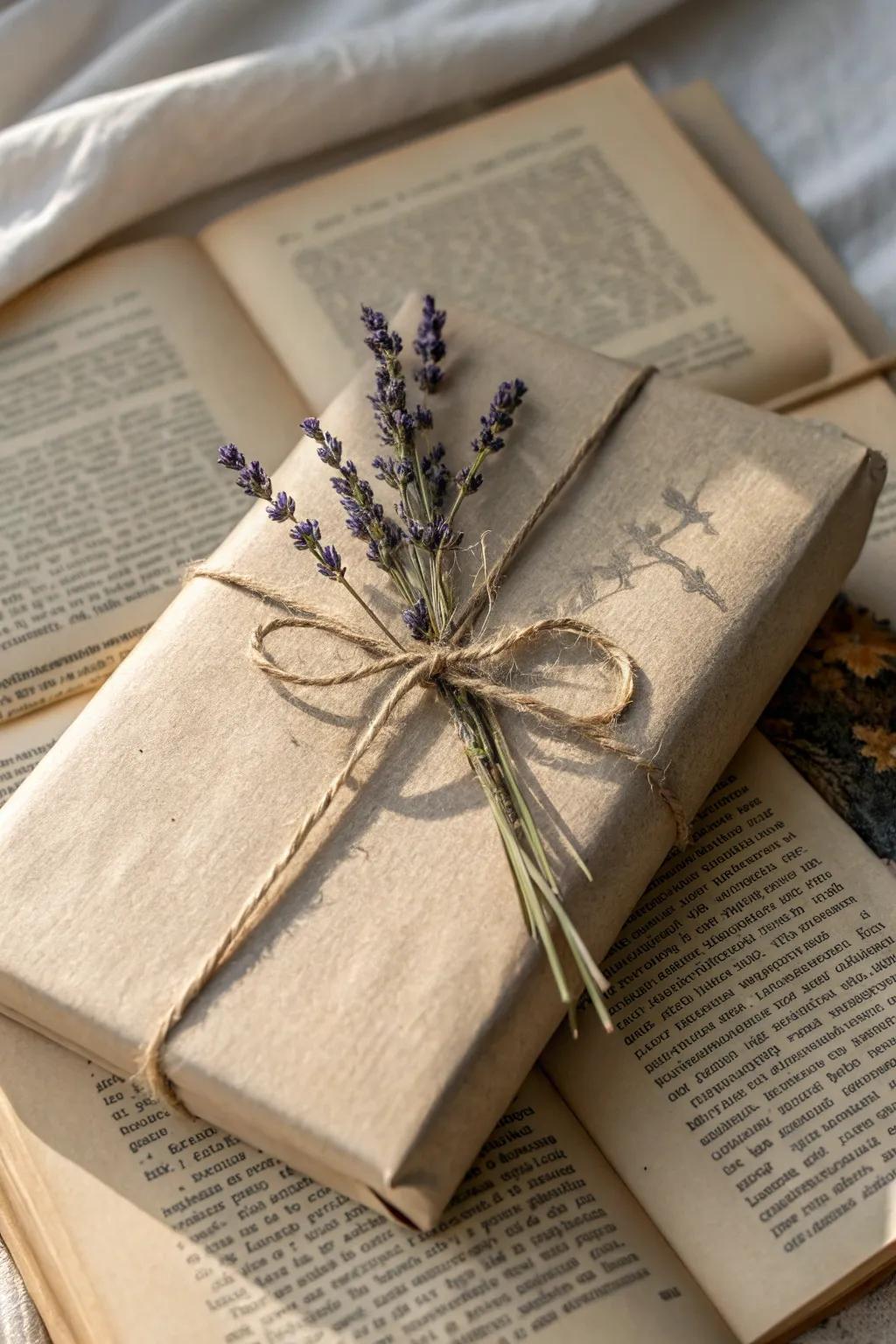 Elevate your gift wrapping with a touch of literary charm and boho elegance. 📚🌿