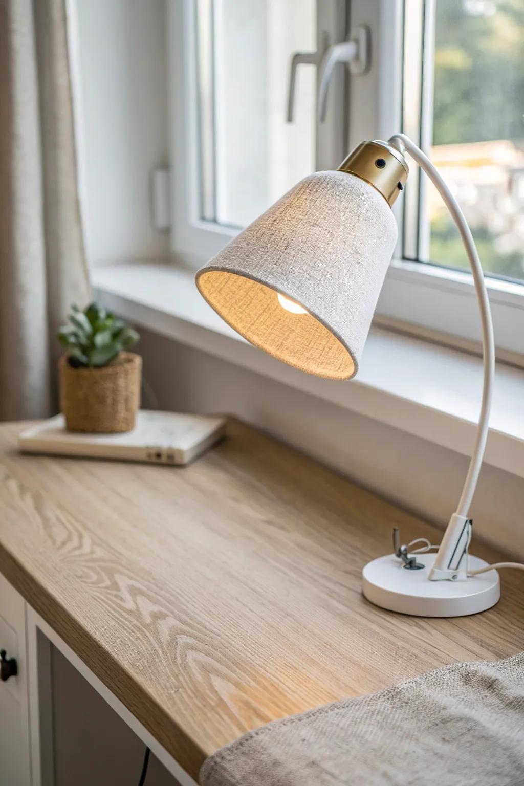 Swap to a clamp lamp and instantly reclaim desk space for a calmer, clutter-free setup.