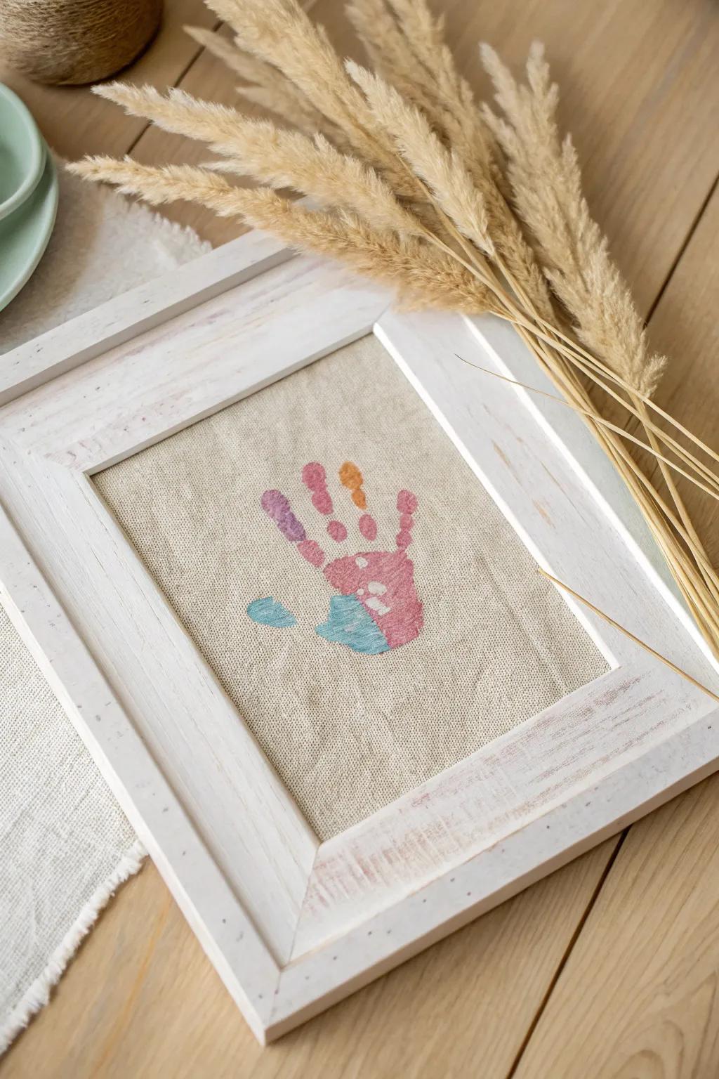 Craft a heartfelt keepsake with a touch of whimsy and love. #HandprintArt #MinimalistBeauty