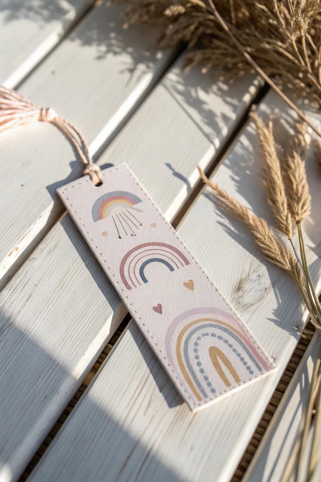 Discover the magic in every page with our enchanting rainbow-inspired bookmark.