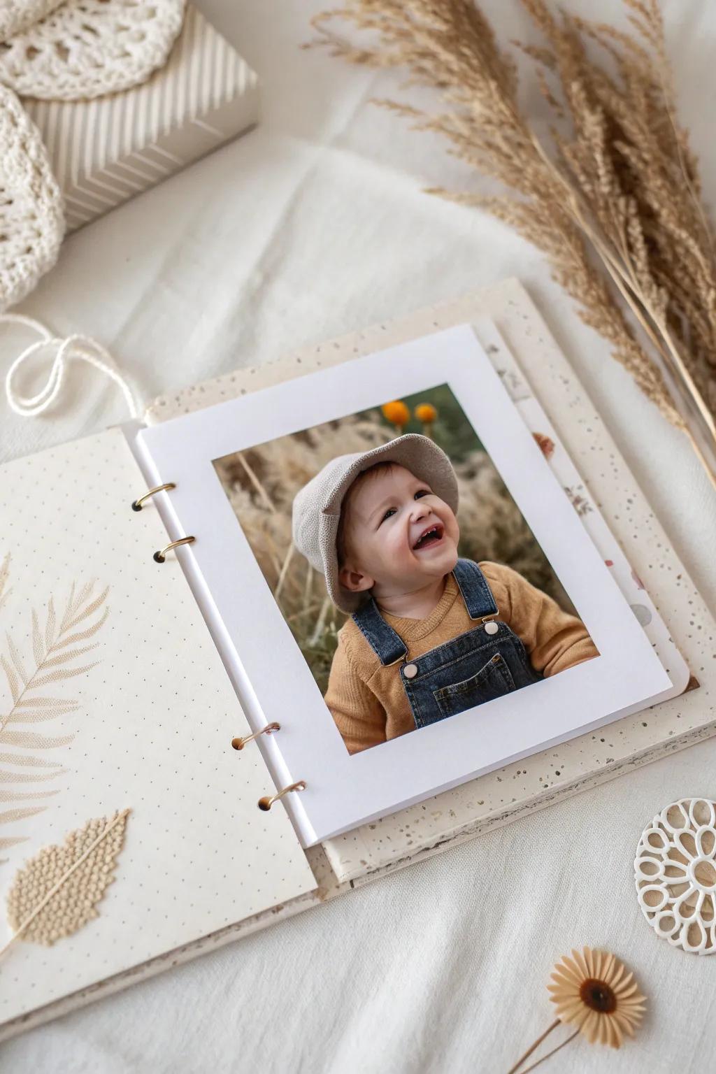 Cherish the giggles and grins with a touch of Scandinavian simplicity. #ScrapbookJoy